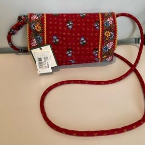 Vera Bradley NEW WITH TAGS red crossbody wallet